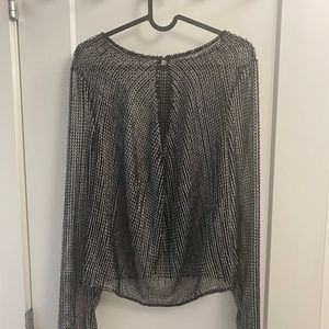 NWOT Metallic Sheer Blouse